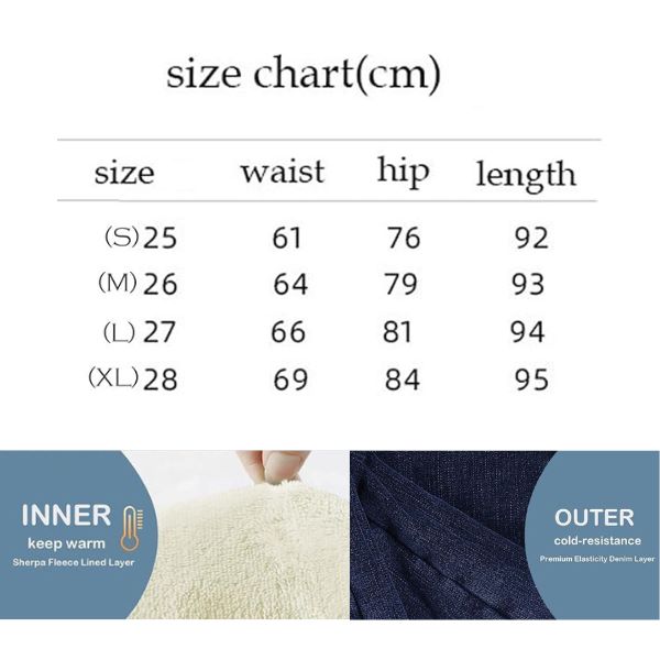 Jeans Termici Donna Con Pile Interno | Vita Alta Push Up | Pantaloni Invernali Caldi Ed Elasticizzati - Foto 6