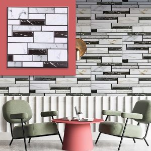 Adesivi murali 3D con aspetto di marmo (10 pezzi) | MARBLEBLOCKS