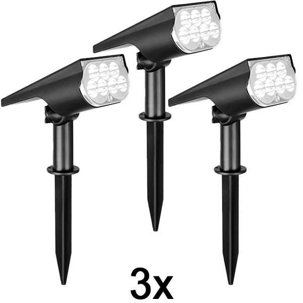 3x Faretto solare da esterno | SPOTIKE