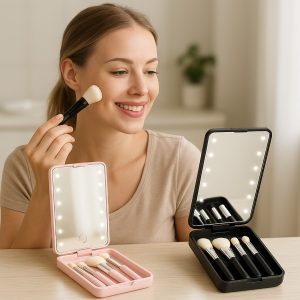 Set di mini spazzole con specchio LED | GLOBRISTIC