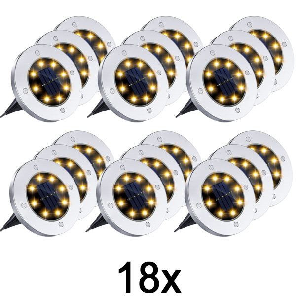 6x Luci solari da pavimento per esterni (3 pezzi) | LUMIGARD