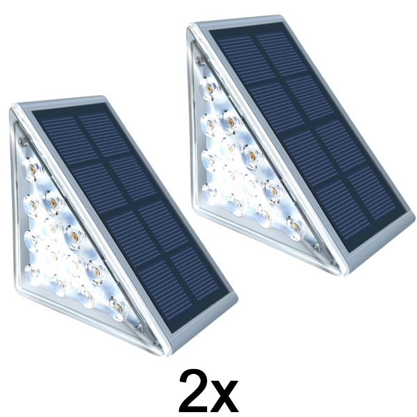 1x Lampada solare impermeabile (2 pezzi) | LUMOSTEP