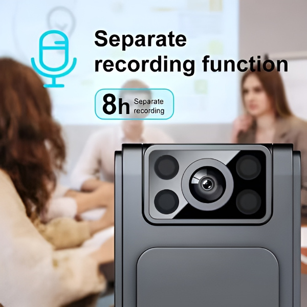 Mini Videoregistratore Portatile 2K 1080P Con WiFi E Visione Notturna – Clip On, Batteria Lunga Durata, Per Convegni E Forze Dell'Ordine